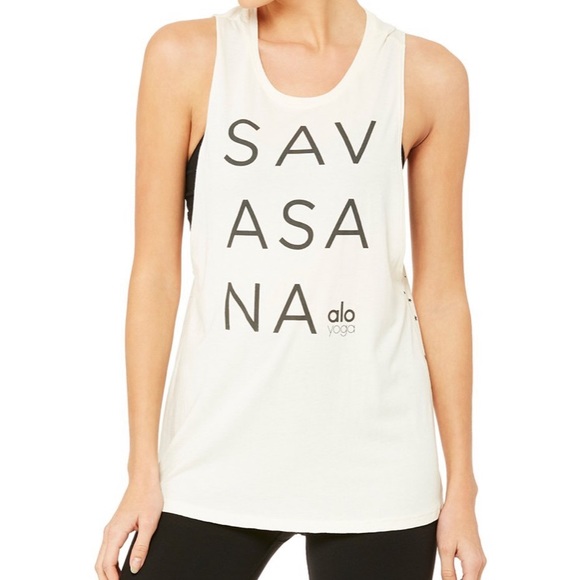 ALO Yoga Tops - Alo yoga Savasana tidal muscle tank EUC!